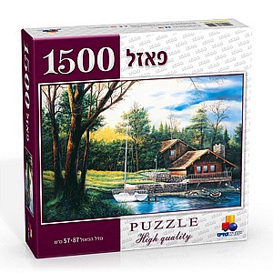פאזל 1500 חלקים בית ציורי על שפת הנהר פאזל 1500 חלקים בית ציורי על שפת הנהר