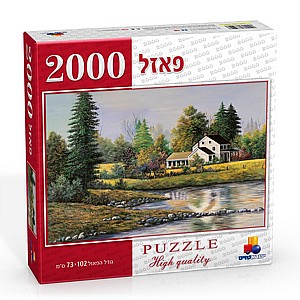 פאזל 2000 חלקים בית יפה על שפת הנחל פאזל 2000 חלקים בית יפה על שפת הנחל